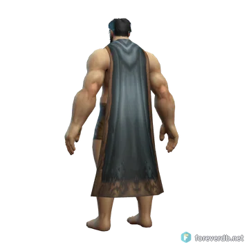 Silver-thread Cloak worn by a human male, rendered from the Forever client