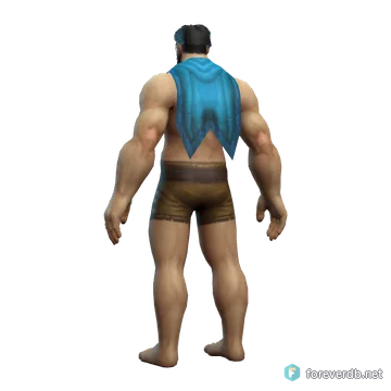Woolen Cape worn by a human male, rendered from the Forever client