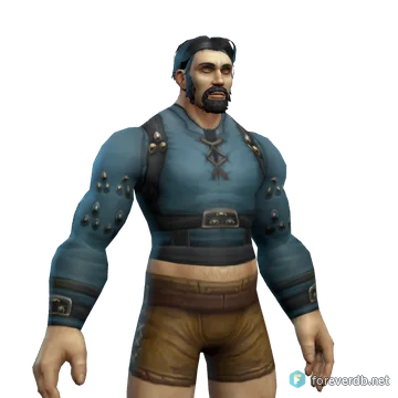 Arcane Armor worn by a human male, rendered from the Forever client