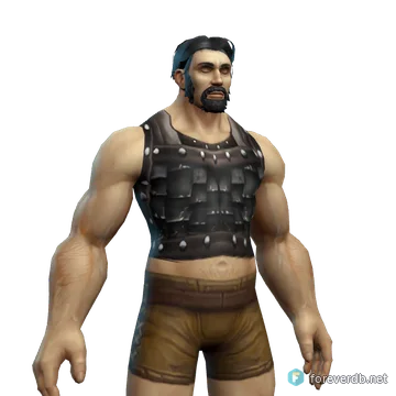 Hulking Chestguard worn by a human male, rendered from the Forever client