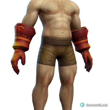 Hyperion Gauntlets worn by a human male, rendered from the Forever client