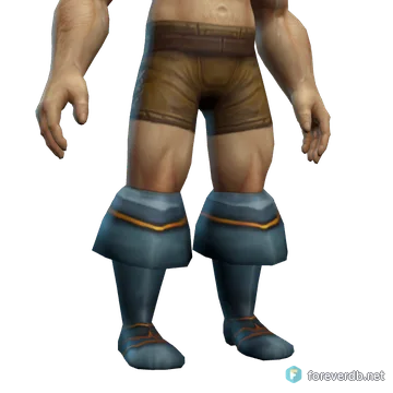 Runic Plate Boots worn by a human male, rendered from the Forever client