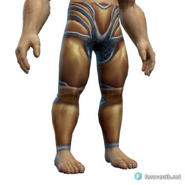 Sentinel's Lamellar Legguards worn by a human male, rendered from the Forever client