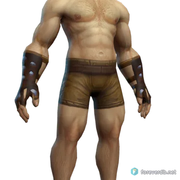 Brawler Gloves worn by a human male, rendered from the Forever client