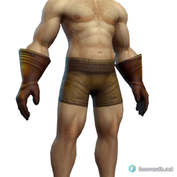 Radiant Gloves worn by a human male, rendered from the Forever client