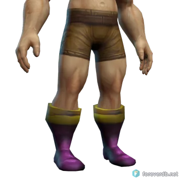 Headhunter's Slippers worn by a human male, rendered from the Forever client