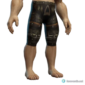 Wicked Chain Legguards worn by a human male, rendered from the Forever client