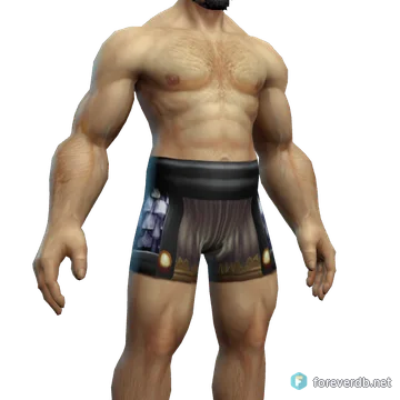 Spiked Chain Belt worn by a human male, rendered from the Forever client