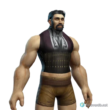 Black Mageweave Vest worn by a human male, rendered from the Forever client