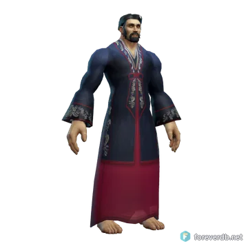 Formal Dangui worn by a human male, rendered from the Forever client