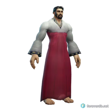 White Traditional Hanbok worn by a human male, rendered from the Forever client