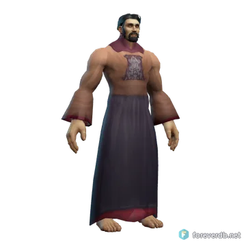 Royal Dangui worn by a human male, rendered from the Forever client