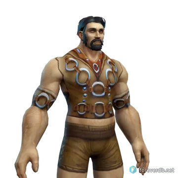 Wanderer's Armor worn by a human male, rendered from the Forever client
