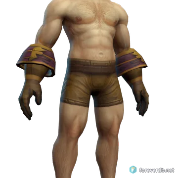 Runecloth Gloves worn by a human male, rendered from the Forever client