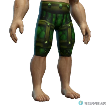 Barkmail Leggings worn by a human male, rendered from the Forever client