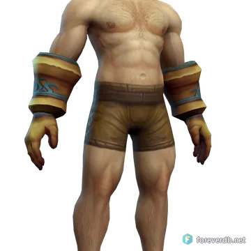 Templar Gauntlets worn by a human male, rendered from the Forever client