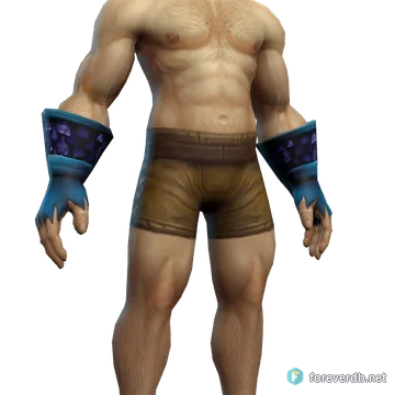 Warsong Gauntlets worn by a human male, rendered from the Forever client