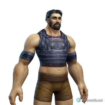 Enduring Breastplate worn by a human male, rendered from the Forever client