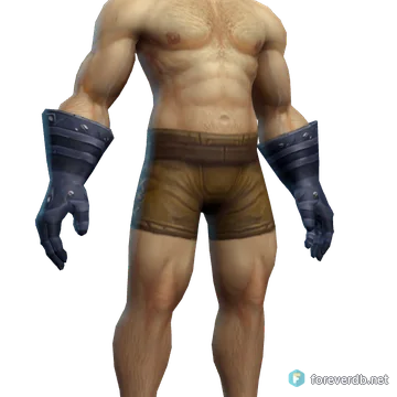 Enduring Gauntlets worn by a human male, rendered from the Forever client