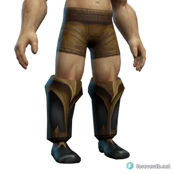 Exalted Sabatons worn by a human male, rendered from the Forever client