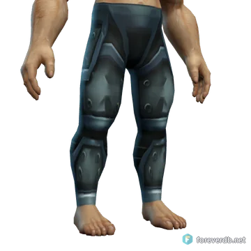 Heroic Legplates worn by a human male, rendered from the Forever client