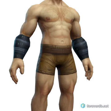 Renegade Bracers worn by a human male, rendered from the Forever client