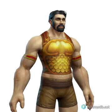 Glimmering Mail Breastplate worn by a human male, rendered from the Forever client