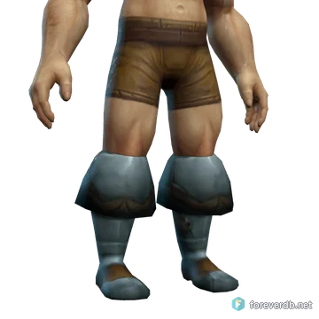 Knight's Boots worn by a human male, rendered from the Forever client