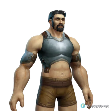 Knight's Breastplate worn by a human male, rendered from the Forever client