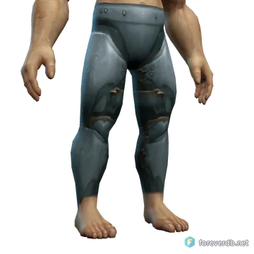 Knight's Legguards worn by a human male, rendered from the Forever client