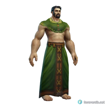 Beaded Robe worn by a human male, rendered from the Forever client