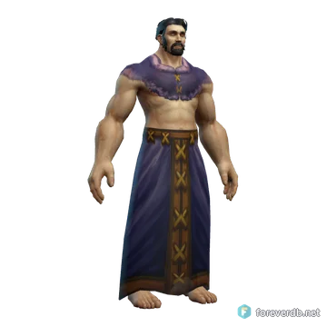 Mystic's Robe worn by a human male, rendered from the Forever client