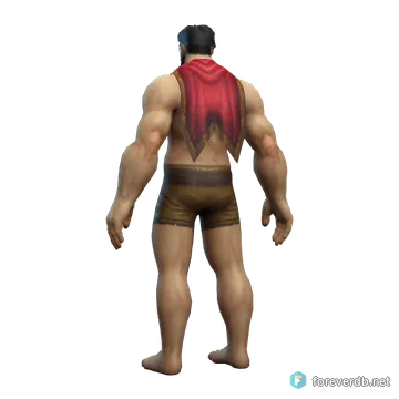 Simple Cape worn by a human male, rendered from the Forever client