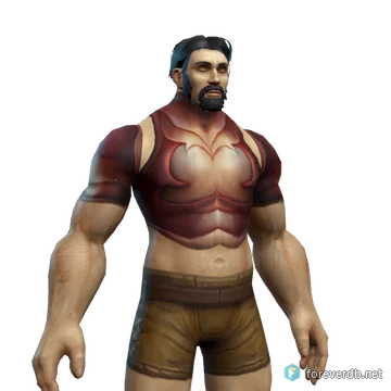 Brigade Breastplate worn by a human male, rendered from the Forever client