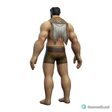 Infantry Cloak worn by a human male, rendered from the Forever client