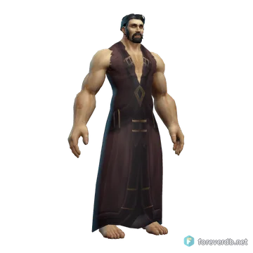 Thistlefur Robe worn by a human male, rendered from the Forever client