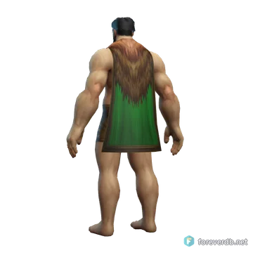 Vital Cape worn by a human male, rendered from the Forever client