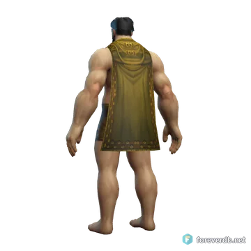 Banded Cloak worn by a human male, rendered from the Forever client