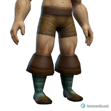 Phalanx Boots worn by a human male, rendered from the Forever client