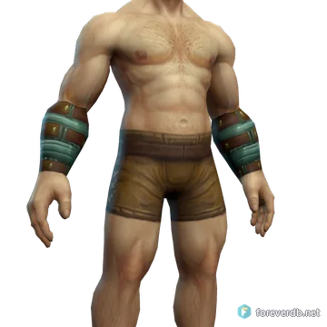 Phalanx Bracers worn by a human male, rendered from the Forever client