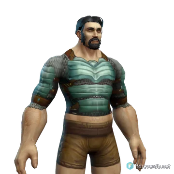 Phalanx Breastplate worn by a human male, rendered from the Forever client