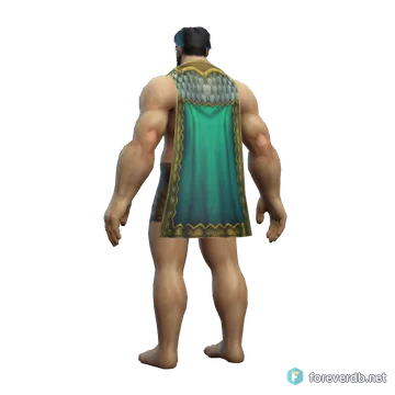Phalanx Cloak worn by a human male, rendered from the Forever client
