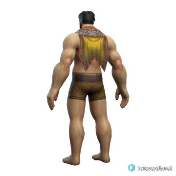 Burnished Cloak worn by a human male, rendered from the Forever client