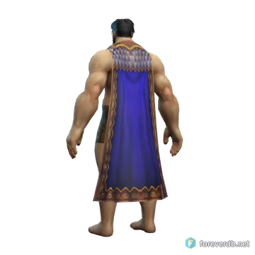 Knight's Cloak worn by a human male, rendered from the Forever client