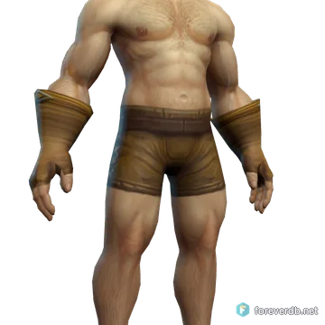 Padded Gloves worn by a human male, rendered from the Forever client