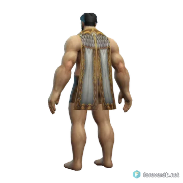 Champion's Cape worn by a human male, rendered from the Forever client