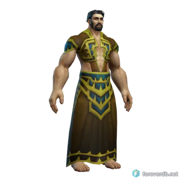 Gaea's Raiment worn by a human male, rendered from the Forever client