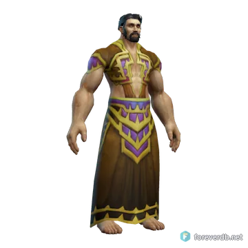 Highborne Robes worn by a human male, rendered from the Forever client
