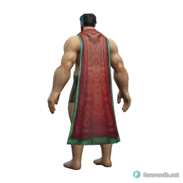 Bloodwoven Cloak worn by a human male, rendered from the Forever client