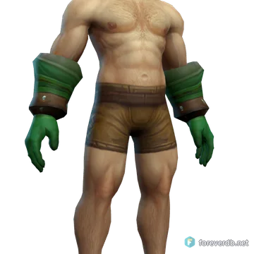 Elunarian Handgrips worn by a human male, rendered from the Forever client
